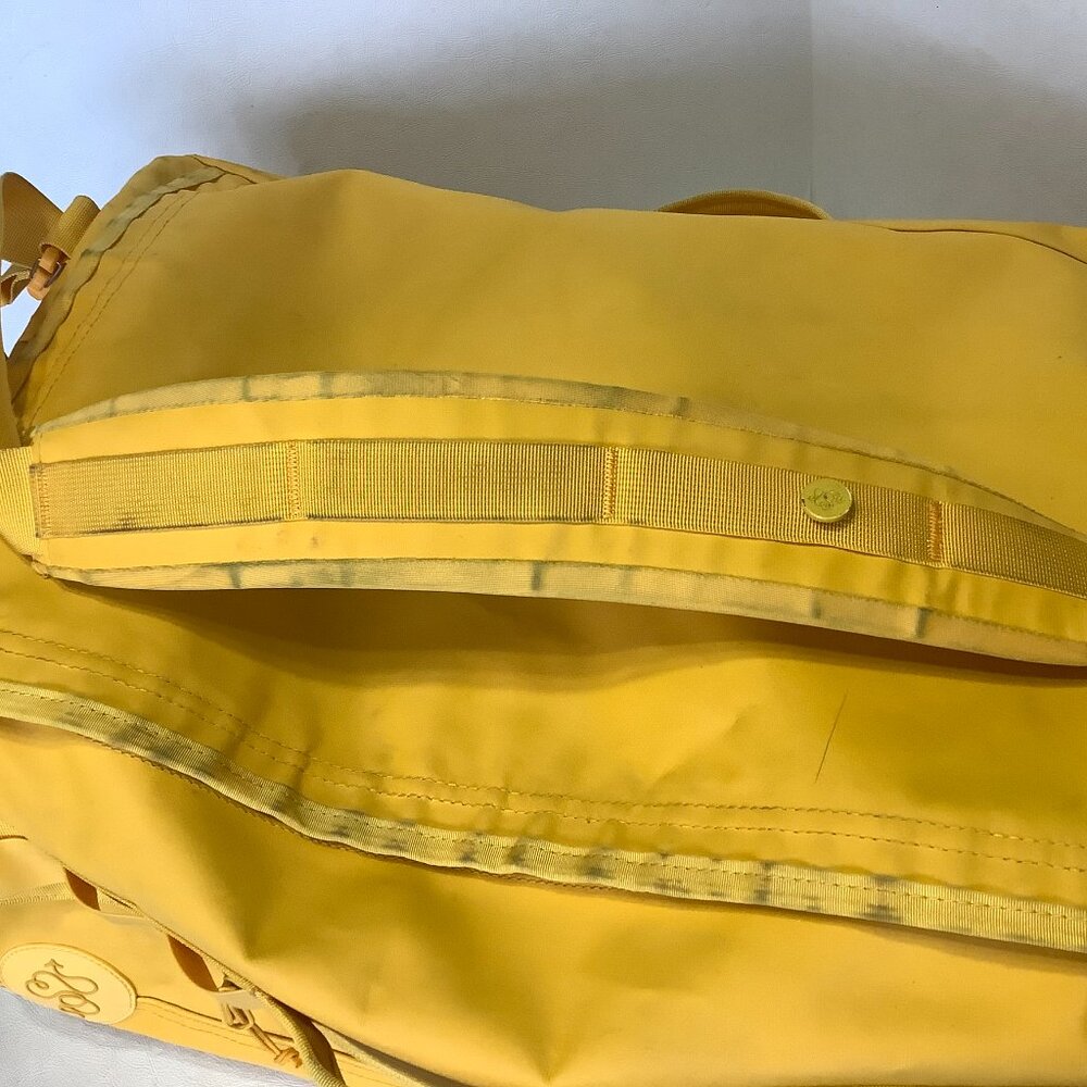 Baboon to the Moon Waterproof Large Travel Duffel Bag Yellow 22" x 14" x 9" - Picture 7 of 12